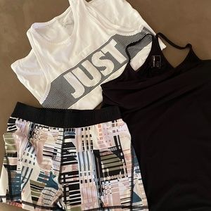 3 Nike and Victoria secret gym outfit size Medium.
